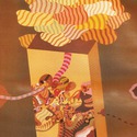 DOGAĐAJ I OBLACI, 1976., ulje na platnu, 115x115 cm